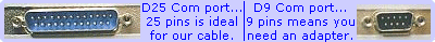 25 and 9 COM ports picture